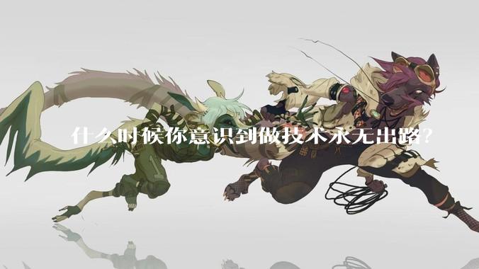 什么时候你意识到做技术永无出路？
